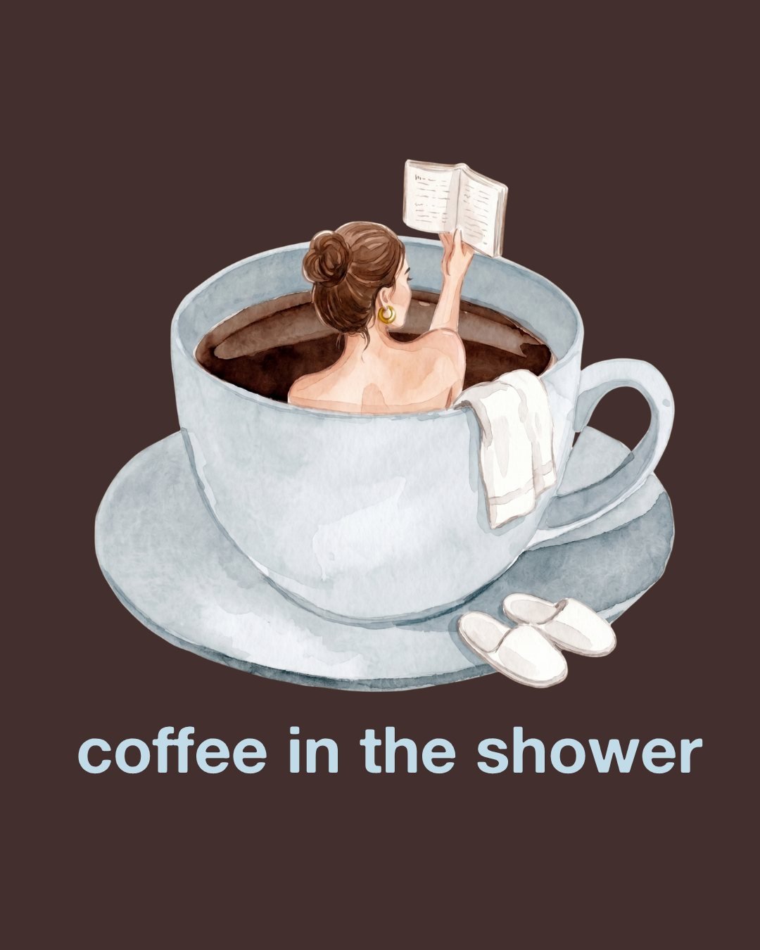 Ilustração coffee in the shower